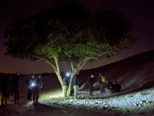photo - A rest break, at 3 a.m., hiking to catch sunrise over the Dead Sea