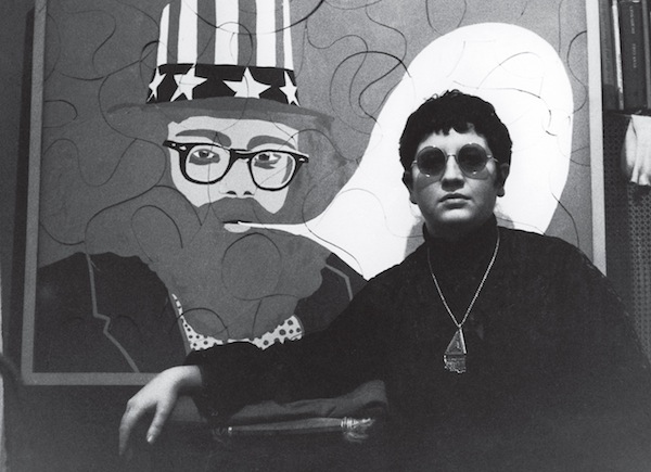 image - Ulrike Ottinger with her portrait of Allen Ginsberg, Paris 1965, and the work in colour (below)