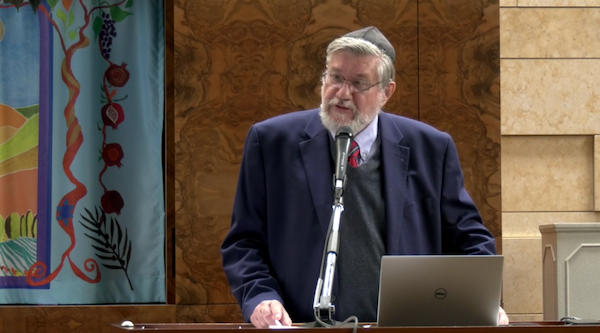 screenshot - Prof. Chris Friedrichs speaks at the annual Kristallnacht Community Commemoration, on Nov. 9