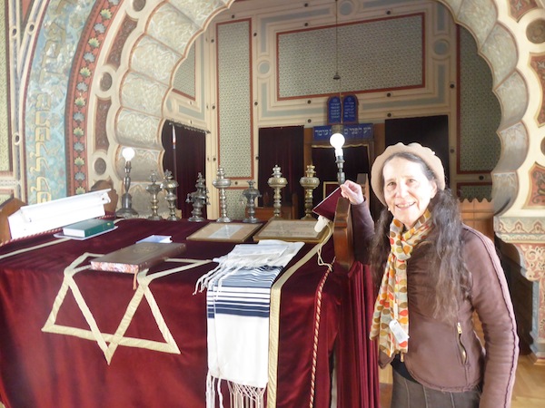 photo - The author in the synagogue in Sarajevo, Bosnia-Herzegovina