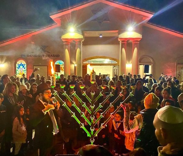 photo - Las Vegas’s Or Bamidbar Chabad Sephardi synagogue at Chanukah