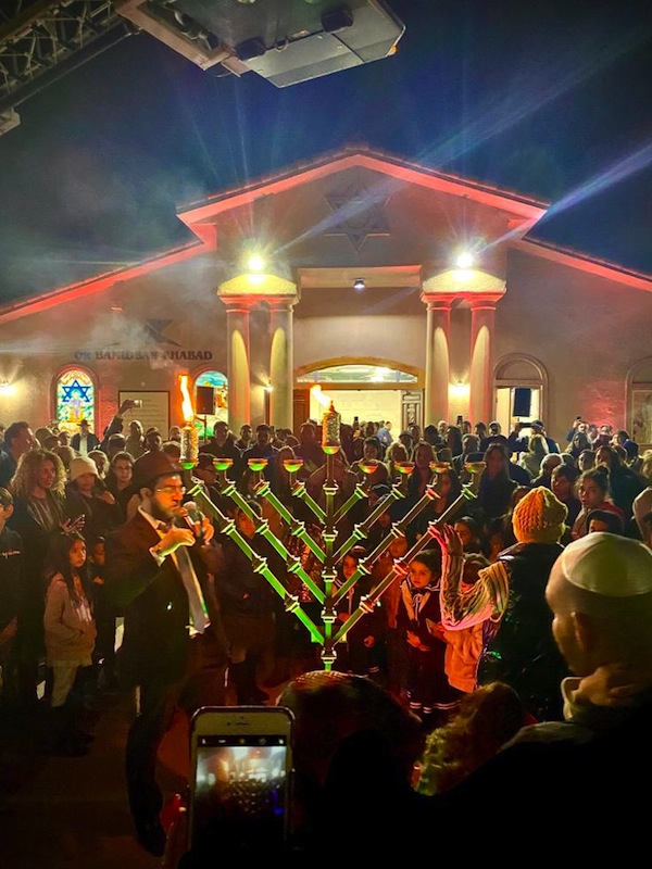 photo - Las Vegas’s Or Bamidbar Chabad Sephardi synagogue at Chanukah