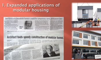 creenshot from Michael Geller’s presentation at the Tikva Housing Society annual general meeting Dec. 11. It was one of eight ideas he suggested to create more space for housing