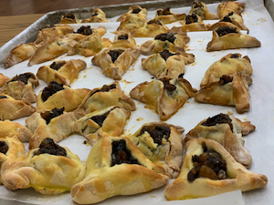 photo - More than 1,000 hamantashen were baked and more than 240 mishloach manot delivered