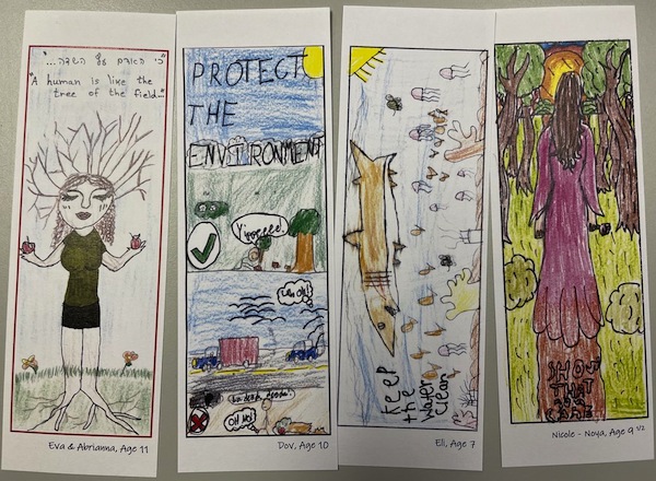 photo - The winning entries of the Isaac Waldman Jewish Public Library’s bookmark contest