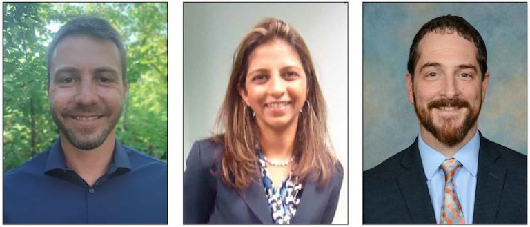 photos - Left to right are new heads of school Ian Mills (Shalhevet Girls High School), Sabrina Bhojani (Richmond Jewish Day School) and Rabbi Barak Cohen (Vancouver Hebrew Academy)