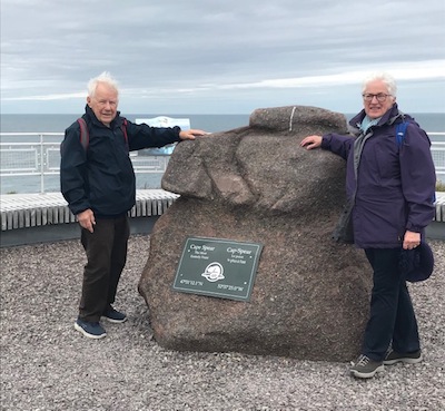 photo - The writer and her husband, Ted Ramsay, at Cape Spear, the eastern-most point of Canada