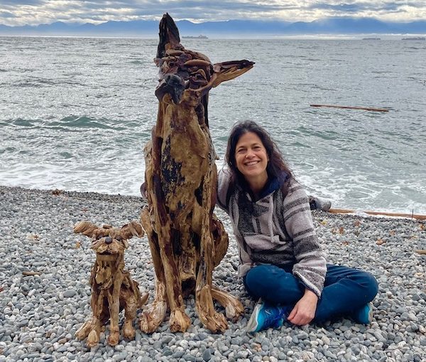 Lively driftwood sculptures