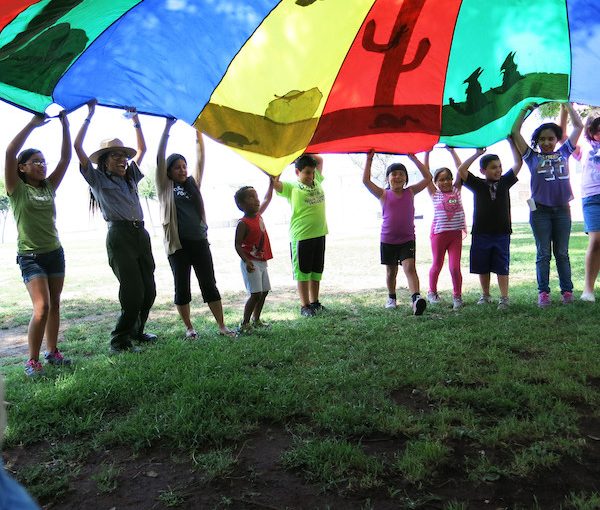photo - Kids playing parachute in Santa Monica Mountains National Recreation Area