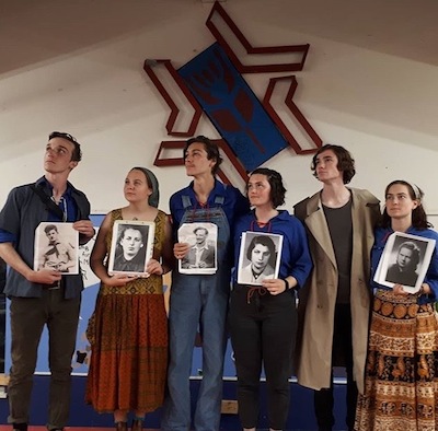 photo - Left to right are “Visionaries” Daniel Fine, Marina Levy, Judah Altman, Mira Macnair, Kieran Macnair and Mica Hastings