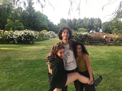 photo - Judah Altman with friends Meital Smith, left, and Rakeea Chesick Gordis