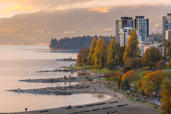 photo - Vancouver's West End at sunset