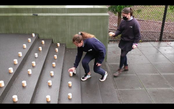 screenshot - Grade 7 students at Vancouver Talmud Torah light memorial candles to mark International Holocaust Remembrance Day