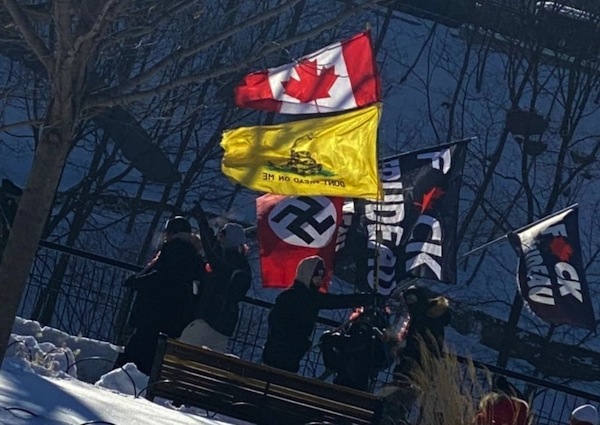 photo - Image from the truckers' protest in Ottawa