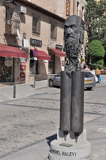 photo - A bust of Samuel ben Meir Ha-Levi Abulafia in Toledo, Spain, near the synagogue he founded in the 14th century