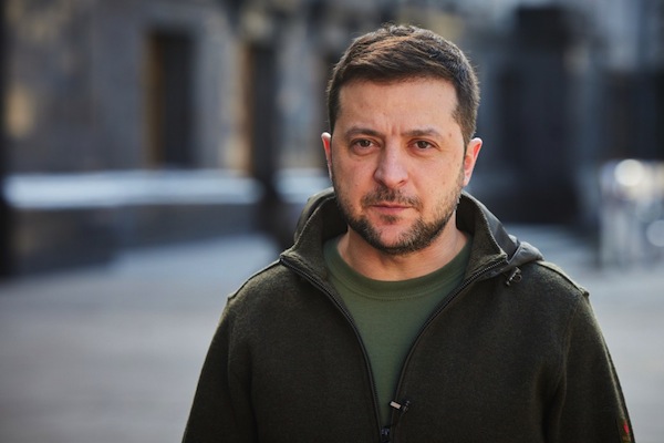photo - Hebrew University academic Samuel Barnai said Ukrainian unity extends beyond political parties and politicians, such as President Volodymyr Zelensky (pictured here), and the war is viewed as a great patriotic fight for Ukraine