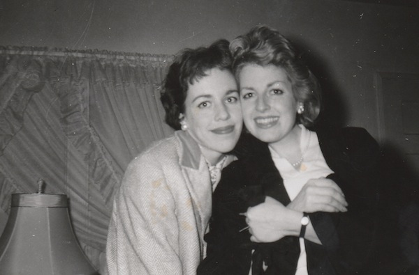 photo - Joan Beckow, right, with Carol Burnett, in 1958
