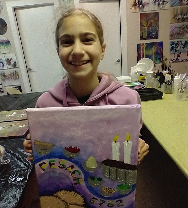 photo - Liba Baitelman, the 2021 JI Chanukah Cover Art Contest winner, was commissioned to create this year’s cover of the Jewish Independent’s Passover issue