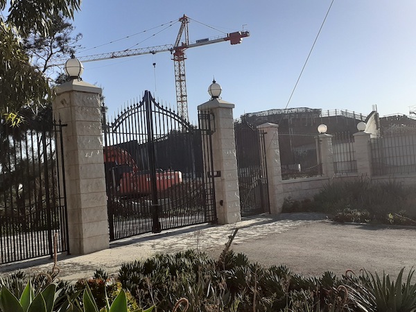 photo - The construction site of the mausoleum for Bahá’í leader ‘Abdu’l Bahá, east of Haifa Bay, Israel