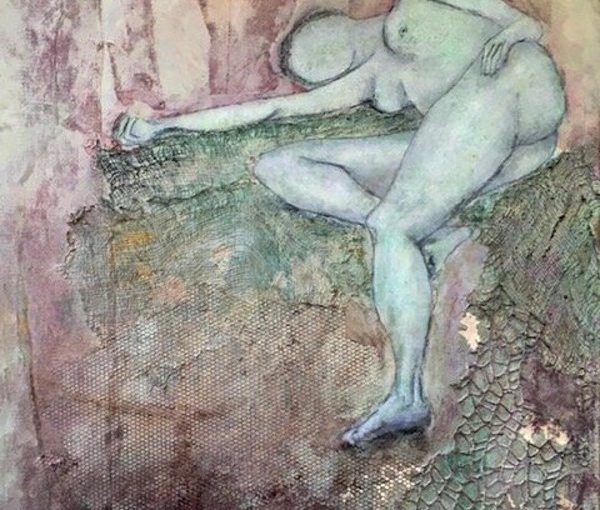 image - “At Rest” by Dov Glock, mixed media. Glock is one of several Jewish artists participating in this year’s West of Main Art Walk