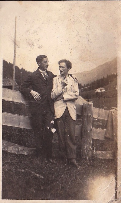 photo - Karl Bettelheim and Jan Cherniavsky in Gargellen, Austria, 1922