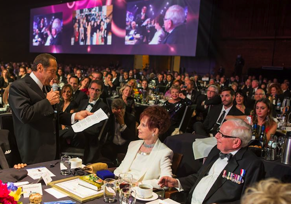 photo - After performing “My Way” in its original format, Paul Anka sings a custom rendition of the song to Joseph and Rosalie Segal at a 2013 gala spearheaded by Lorne Segal, which celebrated Joe Segal’s life and achievements, and raised $2.3 million for Coast Mental Health