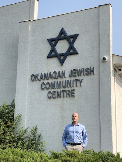 photo - Rabbi Tom Samuels, OJC’s spiritual leader, in front of their community centre