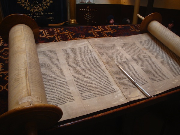 photo - open Torah scroll