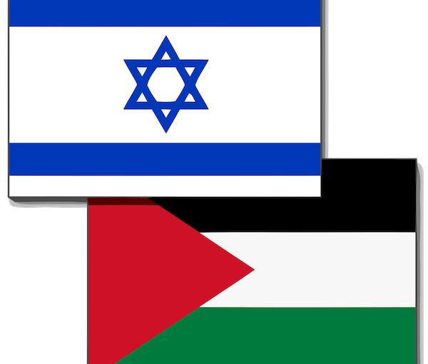 image - Israeli and Palestinian flags