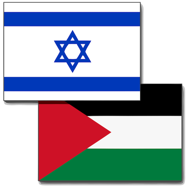 image - Israeli and Palestinian flags