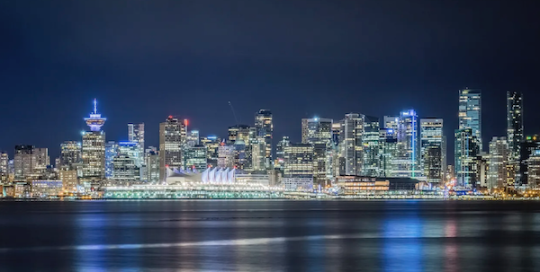 image - Vancouver skyline at night
