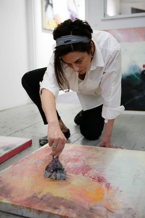 photo - During the pandemic restrictions, painter Shevy Levy started a new direction with her abstract work
