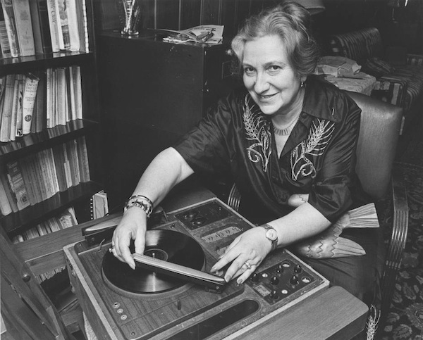 photo - Ida Halpern with her audio recorder, circa 1960