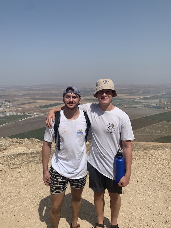 photo - Vancouverite Eitan Nurick, right, with Aardvark madrich (counselor) Alon