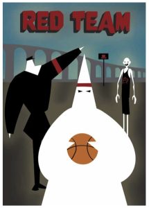 image - Team B: Team A: In The Basketball Game, each team imagines the other side as monstrous stereotypes – until they get to know one another. (Text by Hart Snider / illustrations by Sean Covernton)