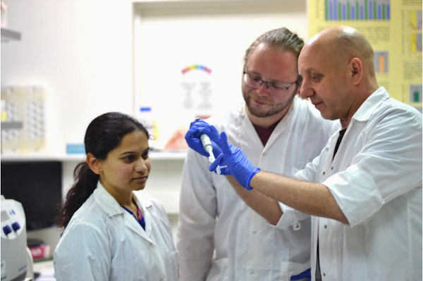 photo - Prof. Simon Barak of the Jacob Blaustein Institutes for Desert Research at Ben-Gurion University of the Negev, right, is coordinating all the plant biologists and imaging specialists