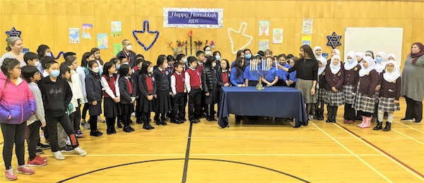 photo - On Dec. 12, Richmond Jewish Day School hosted Cornerstone Christian Academy, Richmond Christian School and Az-Zahraa Islamic Academy