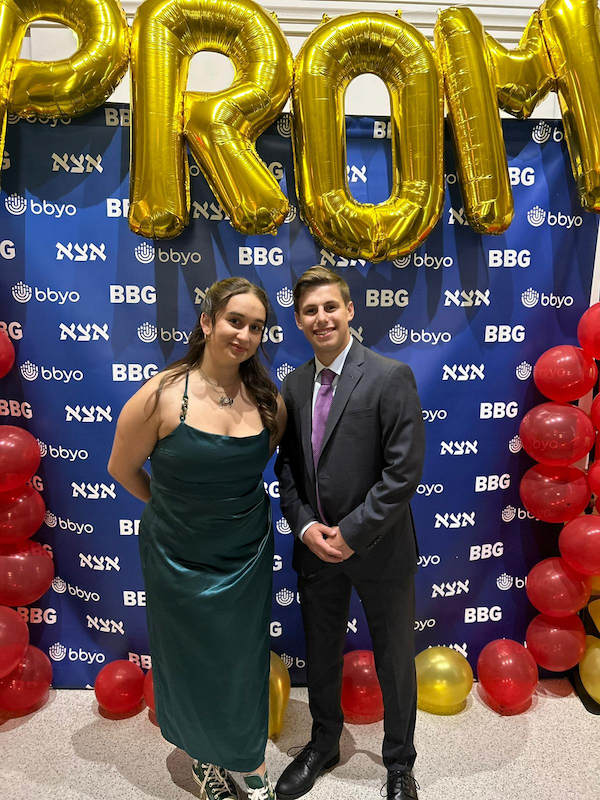 photo - Rachel Gerber and Judah Moskovitz, regional co-presidents of BBYO Vancouver, at the first annual Jewish Prom on May 6