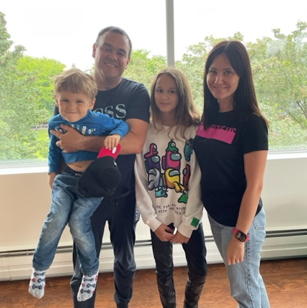 photo - With the help of Jewish Family Services, Belmont Properties and others, the Zubrys family – Alexander, holding Artem, Sophie and Katrina – are getting settled in Vancouver