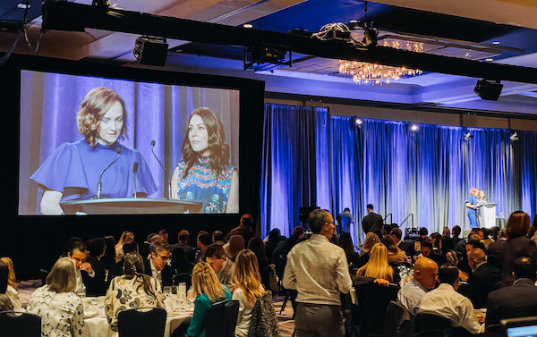 photo - Left to right: Tanja Demajo, chief executive officer of Jewish Family Services, and Innovators committee chair Candice Thal