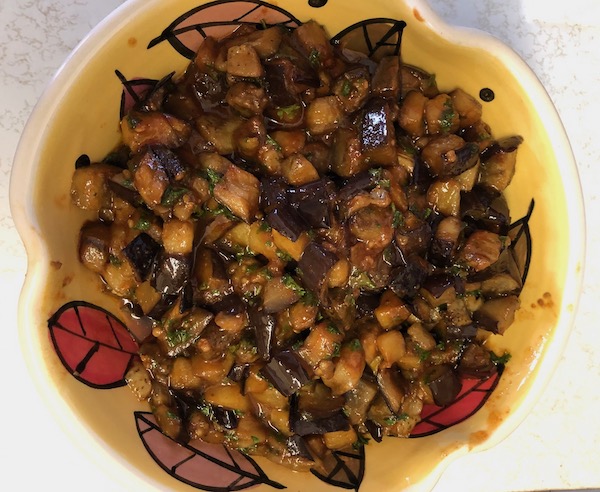photo - Rebbetzin Chanie’s eggplant dish is “super-easy and ridiculously yummy”