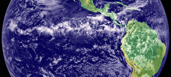 photo - A band of clouds above the equator, created by the rise of air within the Hadley cell and responsible for heavy rainfall in this region