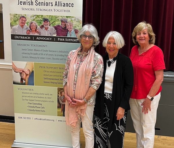 photo - Left to right: Gyda Chud, Carol Ann Fried and Tammi Belfer at Jewish Seniors Alliance’s Spring Forum May 28