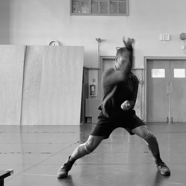 video still - Juan Villegas rehearsing Edictum, choreographed by Vanessa Goodman, which is about Villegas’s Sephardi ancestry. The work is part of Dancing on the Edge’s EDGE One July 6 and 8 at the Firehall Arts Centre