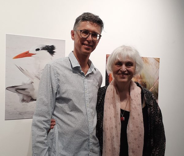 photo - Nathan and Sidi Schaffer at the opening of their photography exhibit at the Zack Gallery June 22