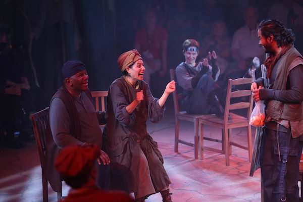 photo - Left to right: Tom Pickett, Advah Soudack, Kate Besworth and Karthik Kadam in Bard on the Beach’s production of Shakespeare’s Henry V, which runs to Aug. 13