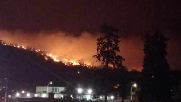 photo - This photo was taken from about a block away from the Okanagan JCC just after the evacuation