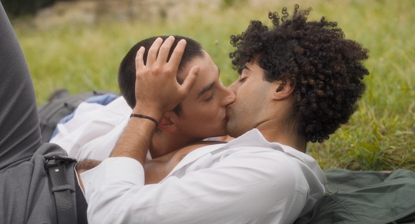 image - William Bartolo as Daniel, left, and Daniel Gabriel as his secret lover, Isaac, in a still from Cut, which is part of VIFF’s International Shorts: Nothing Comes Easy program