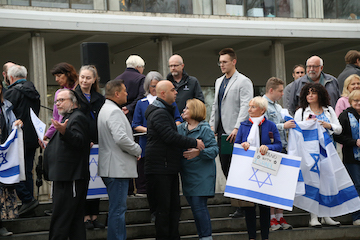 photo - Members of the North Central BC Jewish community were joined by supportive residents from all backgrounds