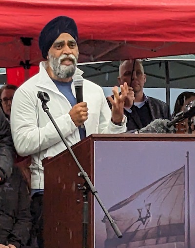 photo - Harjit Sajjan promised Canada's government "is with you"